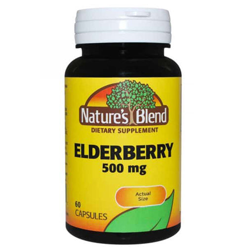 Nature's Blend Elderberry, 500 Mg, 60 Caps
