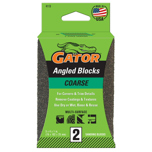 Gator 2-5/8x4 Double Angled Sponge Coarse, 2 Pack EasyOptionXY LLC