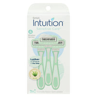 Schick Intuition Sensitive Care 4 Blades Disposable Razors 3 Ea