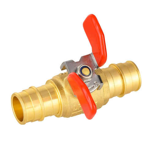 3/4" PEX-A Expansion Butterfly Ball Valve, Red (Lead Free) Plumbingsell