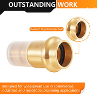 30 Pcs 3/4" Press x 3/4" PEX Expansion Adapter, Brass (Lead Free)