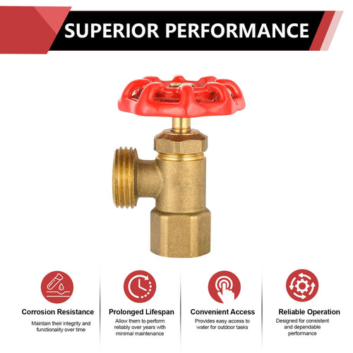 3/4" FIP x 3/4" MHT Boiler Drain Valve, Multi-Turn