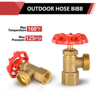 3/4" FIP x 3/4" MHT Boiler Drain Valve, Multi-Turn