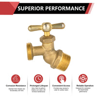 3/4" MIP x 3/4" MHT Brass No-Kink Hose Bibb (Lead Free)