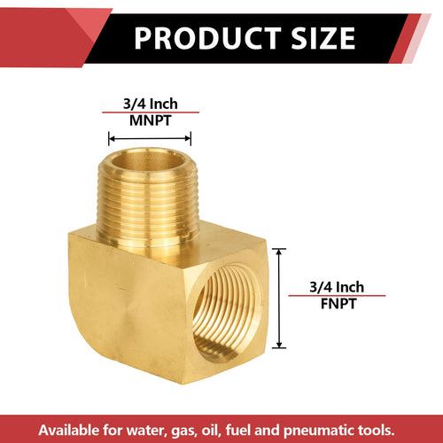 Extruded 3/4" MNPT X FNPT Elbow