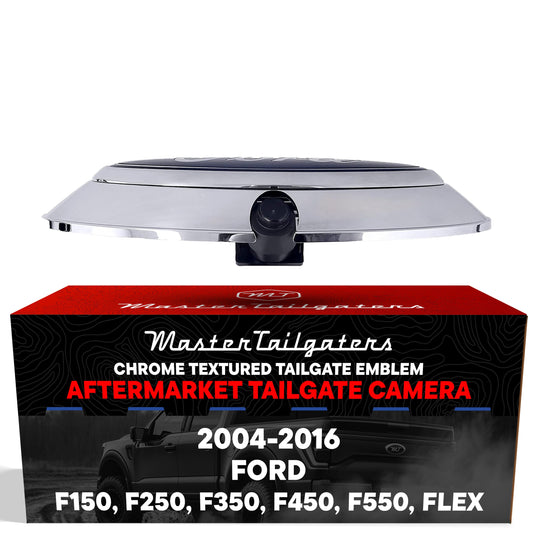 Ford F150, F250, F350, F450, F550 (2004-2016) Replacement Ford Emblem with Backup Camera
