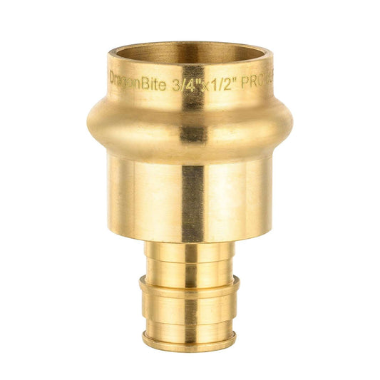 3/4" Copper Press x 1/2" PEX Expansion Brass Adapter (Lead Free)