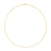 Unisex Solid 14K Yellow Gold 1.5mm Paperclip Chain Necklace - 18 Inches