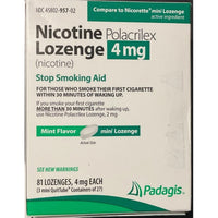 1 Box 81pc 4mg Mint Nicotine Lozenges (3 Bottles Of 27ea) FREE Same Day