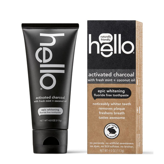 Hello® Activated Charcoal Whitening Fresh Mint & Coconut Oil Toothpaste, 4 oz
