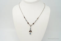 Designer Nicky Butler Moonstone Garnet Sterling Silver Necklace