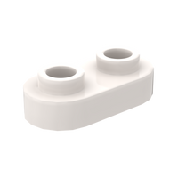 1×2 Rounded Plate w/ Open Stud – Pack of 10 – Brick-Compatible – Choose Color