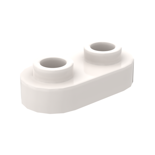 1×2 Rounded Plate w/ Open Stud – Pack of 10 – Brick-Compatible – Choose Color
