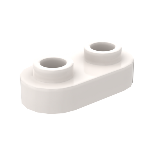 1×2 Rounded Plate w/ Open Stud – Pack of 10 – Brick-Compatible – Choose Color