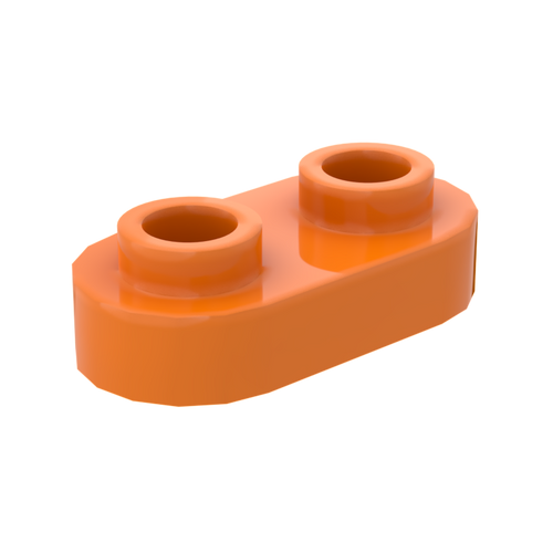 1×2 Rounded Plate w/ Open Stud – Pack of 10 – Brick-Compatible – Choose Color