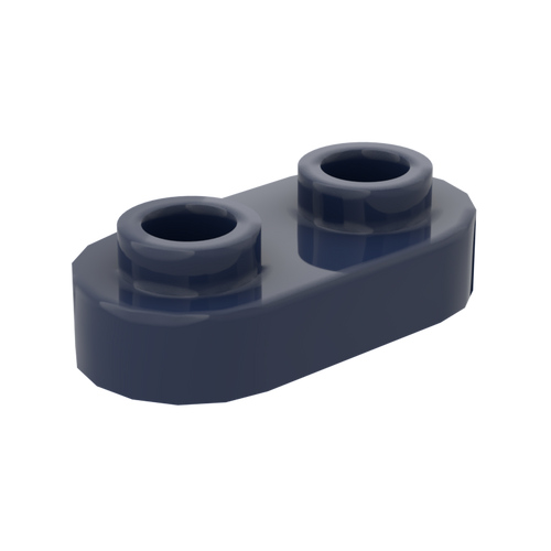 1×2 Rounded Plate w/ Open Stud – Pack of 10 – Brick-Compatible – Choose Color