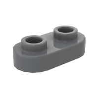 1×2 Rounded Plate w/ Open Stud – Pack of 10 – Brick-Compatible – Choose Color