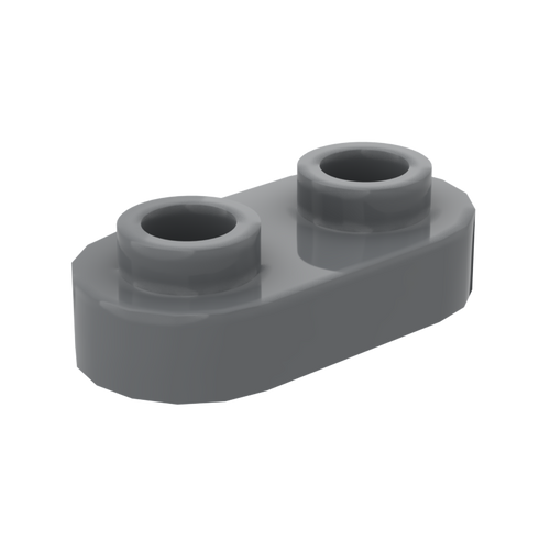 1×2 Rounded Plate w/ Open Stud – Pack of 10 – Brick-Compatible – Choose Color