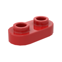 1×2 Rounded Plate w/ Open Stud – Pack of 10 – Brick-Compatible – Choose Color