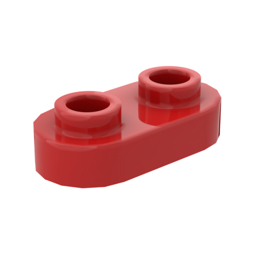 1×2 Rounded Plate w/ Open Stud – Pack of 10 – Brick-Compatible – Choose Color