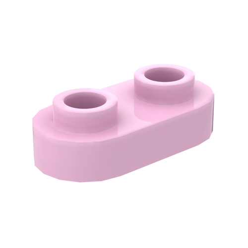1×2 Rounded Plate w/ Open Stud – Pack of 10 – Brick-Compatible – Choose Color