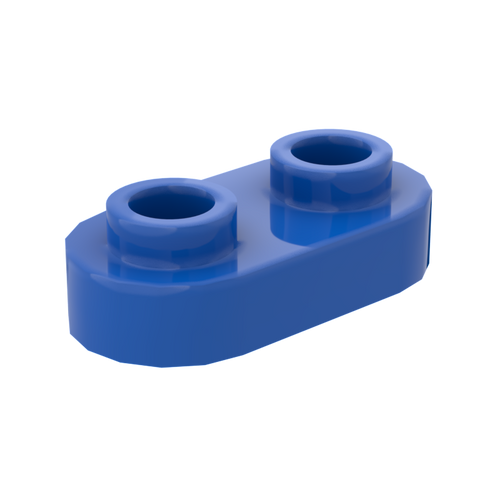 1×2 Rounded Plate w/ Open Stud – Pack of 10 – Brick-Compatible – Choose Color