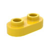 1×2 Rounded Plate w/ Open Stud – Pack of 10 – Brick-Compatible – Choose Color
