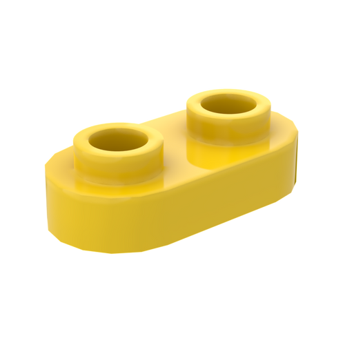 1×2 Rounded Plate w/ Open Stud – Pack of 10 – Brick-Compatible – Choose Color