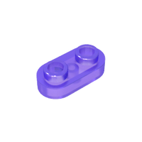 1×2 Rounded Plate w/ Open Stud – Pack of 10 – Brick-Compatible – Choose Color