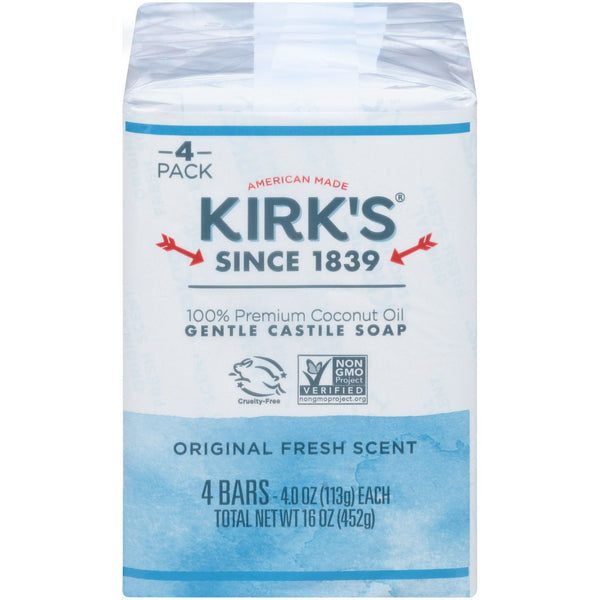 Kirk's Original Fresh Scent Gentle Castile Soap, 4 Ct EasyOptionXY LLC
