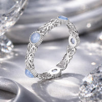 S925 Sterling Silver 4mm Plated Platinum Ring for Women Size 6.0