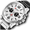 Retro  Waterproof Watch With Chronometers Steel Case And Leather Belts Unique Design Excellent Look Perfect Gift For Your Man