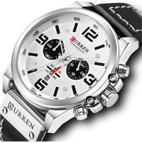 Retro  Waterproof Watch With Chronometers Steel Case And Leather Belts Unique Design Excellent Look Perfect Gift For Your Man