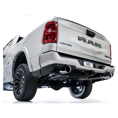 AWE 25+ RAM 1500 3.0TT 0FG Catback Touring Exhaust - Chrome Silver Tips