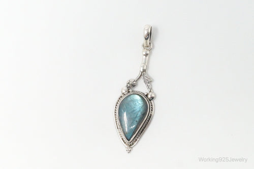 Large Designer Supreme Jewelers Labradorite Sterling Silver Pendant