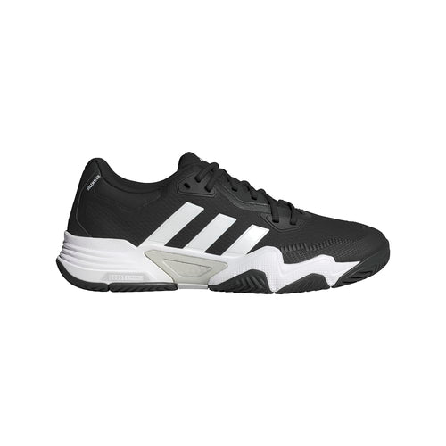 adidas Mens Solematch Control 2 Tennis Sneaker Black/White/Silver Metallic 6.5