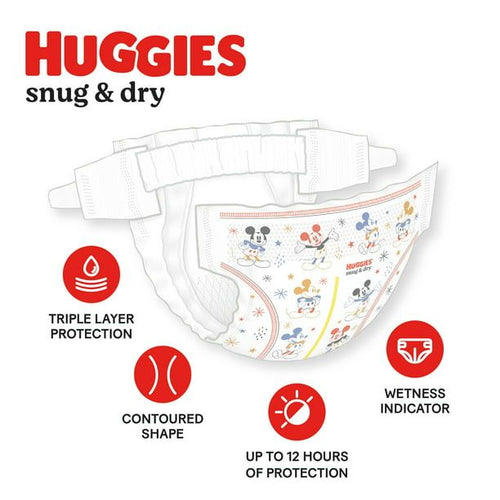 Huggies Snug & Dry Baby Diapers Size 4; Count 180 EasyOptionXY LLC