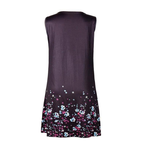 Coastal Cowgirl Boho Dress – Sleeveless Summer Dress with Floral Detail