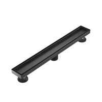 Linear Shower Drain 36" Comes with Matte Black Polished 2 in 1 Panels, Tile Insert Shower Drain, Equipped with Adjustableft,Hair Filters