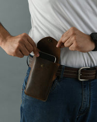 Mobile Holster Case- Dark Brown