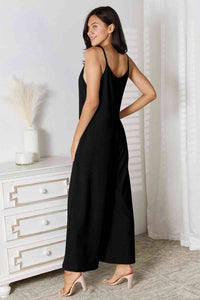 Basic Bae Spaghetti Strap Jumpsuit - Full Size V-Neck Design