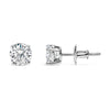 .925 Sterling Silver 1.0 Cttw Round Brilliant Cut Lab Grown Diamond 4-Prong Classic Solitaire Stud Earrings (F-G Color, VS2-SI1 Clarity)