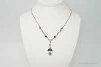 Designer Nicky Butler Moonstone Garnet Sterling Silver Necklace