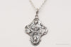 Antique Mary Pray For Us Sterling Silver Necklace