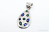 Large Desert Rose Trading Lapis Lazuli Malachite Sterling Silver Pendant