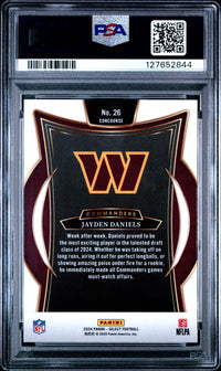 Graded 2024 Panini Select Jayden Daniels #26 Rookie RC Football Card PSA 10 Gem Mint