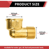 3/8" MNPT X FNPT Elbow