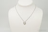 Horse Shoe Cubic Zirconia Sterling Silver Necklace