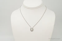 Horse Shoe Cubic Zirconia Sterling Silver Necklace