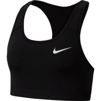 Nike Womens Medium Support Non Padded Sports Bra with Band Black/Black/(White) X-Small
